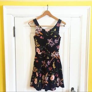 Black and Floral Dress